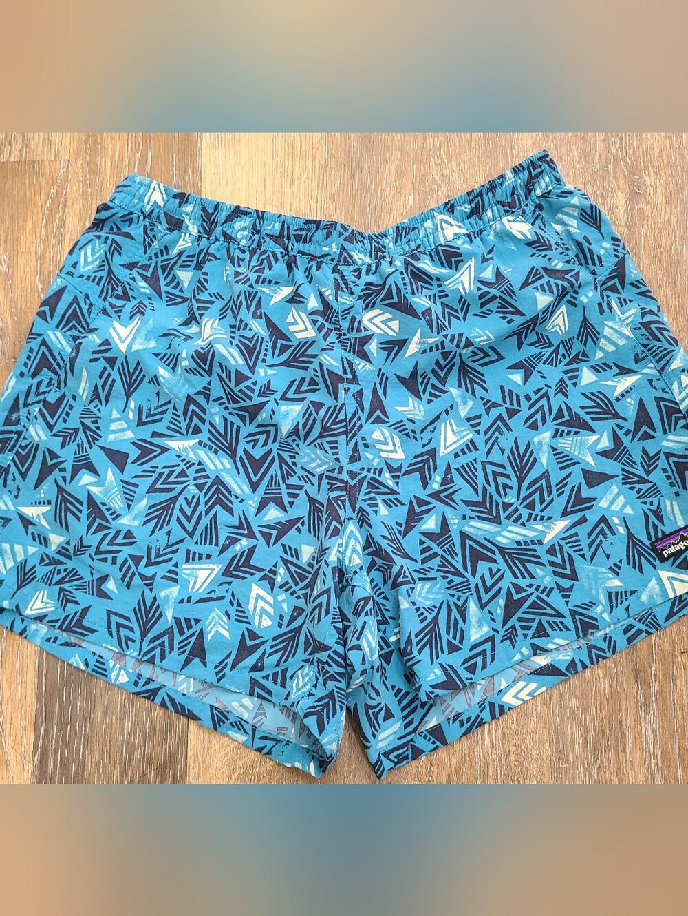 Patagonia Baggies Geometric Print Shorts Womens MED